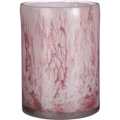 Mica Glas Vase Estelle zylinder hellrosa, 23 x 17 cm Deko-Accessoires