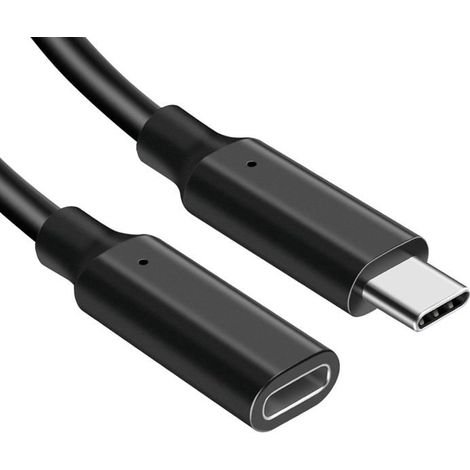 TRAHOO-Câble d'extension USB C 1M, Câble Rallonge USB C, Câble Adaptateur USB Type C Femelle à Mâle,Grande Vitesse USB3.2 10G[J197] (1/5)