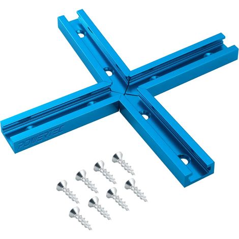 POWERTEC 71209 Kit intersezione T-Track con viti per legno (1/5)