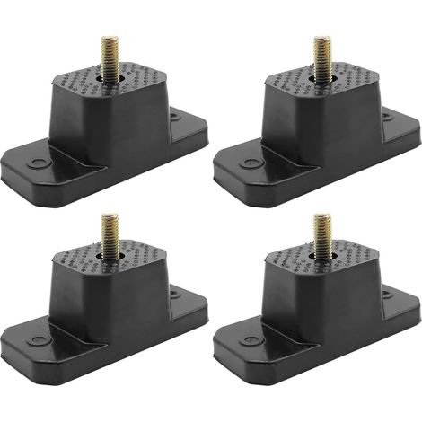 4 Pcs Rubber Air Conditioning Shock Absorbers Rubber Bearings for Indoor Outdoor Black (1/5)