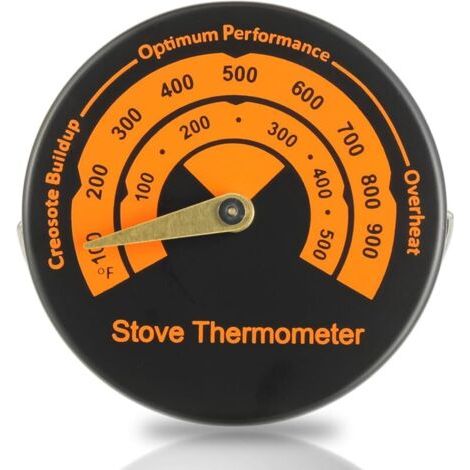 Pair Thermomètre Magnétique pour Cheminée et Poêle, Jauge de Thermomètre pour Tuyau de Cheminée en Bois Rond Four (1/5)