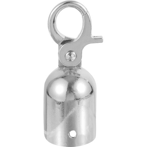 Embout de Câble Inox 20mm - Lot de 1 - Acier Inoxydable - Fixation Anti-glisse avec Crochet - Pour Balustrades et Poteaux d'Accueil - Argenté (1/5)