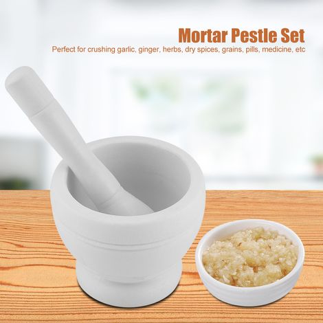 Broyeur à ail manuel en plastique pour épices et herbes, mortier et pilon, bol de broyage, outil de cuisine (3) (1/5)