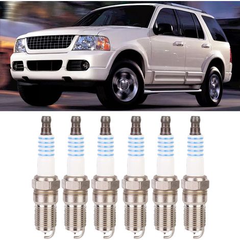 Lot de 6 bougies d'allumage AGSF22FM compatibles avec Ford Explorer 4.0L V6 2003-2005 (1/5)