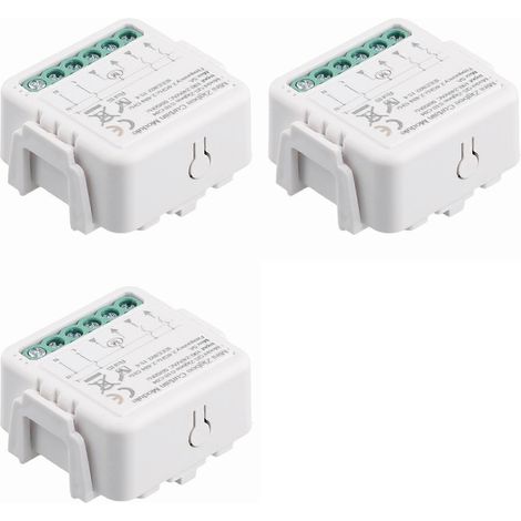 Module intelligent MINI C04 avec variateur de rideau lumineux Zigbee 3X, disjoncteur et interrupteur zéro feu. (1/5)