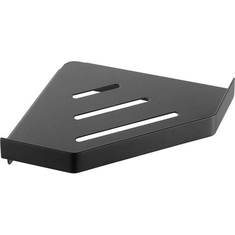 Tablette d'angle, support de salle de douche (noir) (1/3)