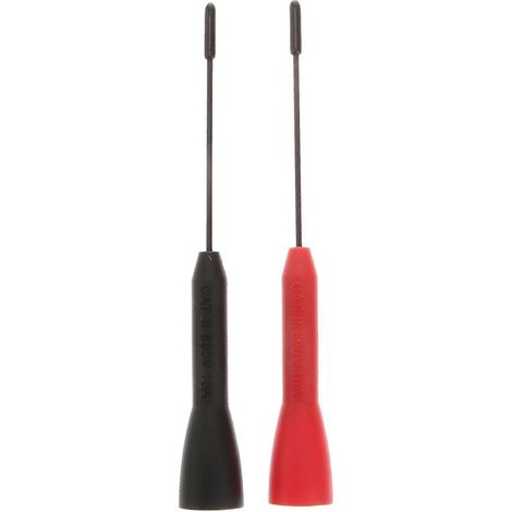Lot de 2 cordons de test pour multimètre automobile, avec aiguille et fiche banane.-111cm
