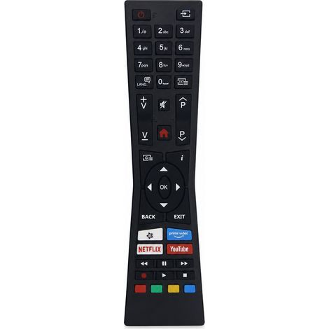 Telecomando TV compatibile con JVC RM-C3337, con tasti di scelta rapida per Netflix, YouTube e Prime Video (1/5)