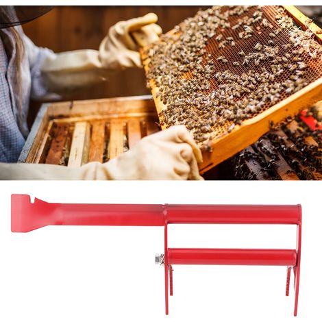 Edelstahl-Beutenrahmenklemme mit roter Lackierung, Doppelfunktion