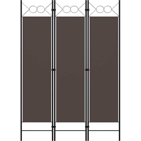 vidaXL Biombo divisor de 3 paneles marrón 120x180 cm (1/5)