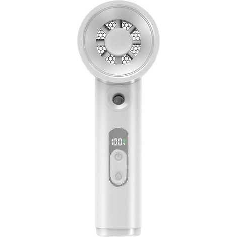 Ventilateur brumisateur portable USB 4000 mAh mini ventilateur de poche blanc pour voyages activités plein air vacances et plage (1/5)