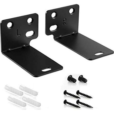 Kompatibel mit der Wandhalterung für Soundbars, für Bose Soundtouch 300, Wandhalterung für Soundbar 500, für Soundbar 700 und Soundbar 900, Ständerhalterungszubehör (JJ-1005-B-0, Schwarz), 2 Stück (1/5)