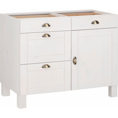 Oslo-Armoire 1 porte et 4 tiroirs en blanc