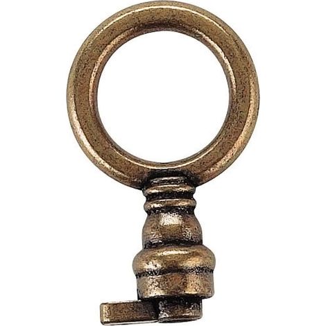 Itar – Fausse-clé anneau plat en zamack – Décor bronze vintage – Accessoire décoratif intérieur – Pour projets de décoration (1/2)