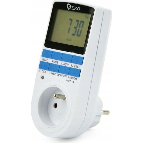Commutateur minuterie geko g03346 3680W 16A 230V (1/3)