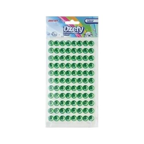 Selbstklebende grüne Strasssteine, 8 mm, 88 Stück