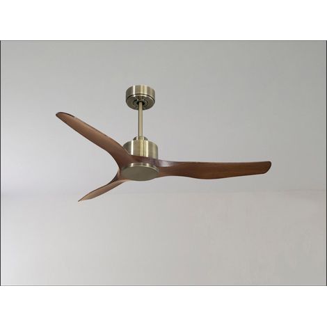 Modulo Low Profile Regular  - un ventilateur pour plafond bas , DC 132 cm Blanc pales bois rouge sans Lumière 20 à 40 m² (1/5)