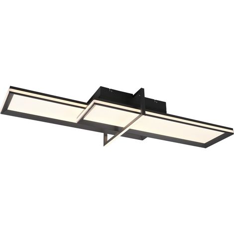 Plafoniera CHARLESTON 2 rettangoli con accensioni separate antracite 672110542 (1/5)