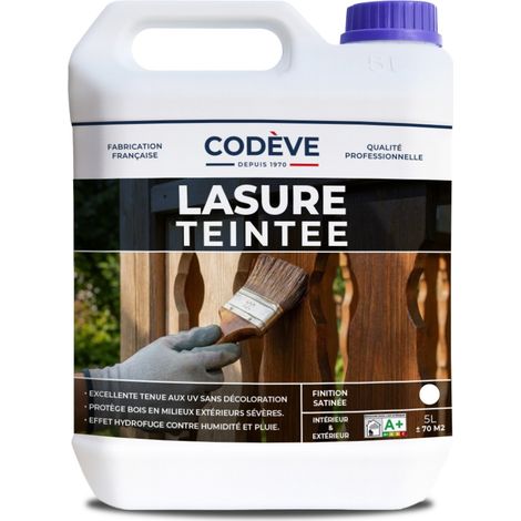 Codève Bois – Lasure extérieure chêne clair 5 L – Protection durable pour bois – Séchage rapide – Rendement jusqu'à 17 m²/L (1/5)