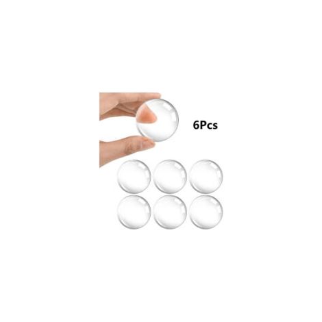 Topes de puerta de pared - Juego de 6 protectores de goma autoadhesivos transparentes que absorben los golpes y reducen el ruido, para proteger paredes y manijas de puertas. - Crezuo