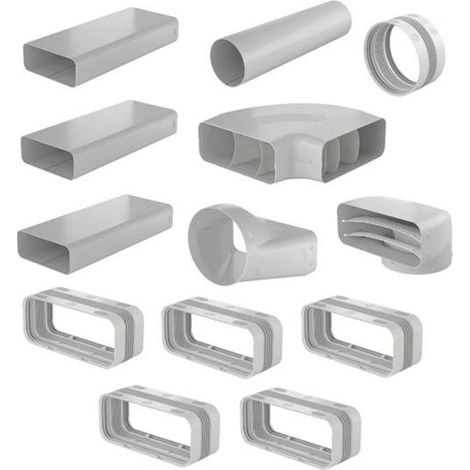 Naber COMPAIR System Ø 150 Prime Flachkanal Set-2, hellgrau (1/3)