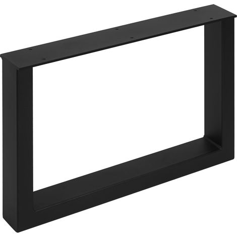 Tischgestell TAB Stahl schwarz matt Profil 80 x 40 mm (Höhe: 400 mm / Tiefe: 600 mm) (1/5)