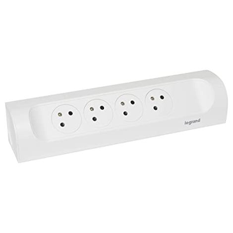 Legrand 049408 Multipresa Angolare Legrand Bianca Dotata di 4 Prese 2P+T da Incasso – 16 A – 230 V – Da Cablar (1/4)