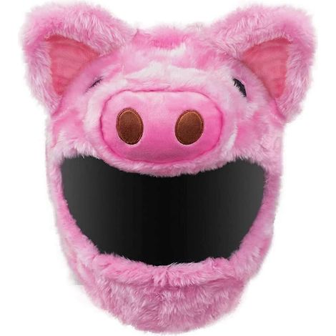 Housse de Casque de Moto,Cochon Rose Housse de Casque de Moto en Peluche pour Casque intgral Housse de Protection Plaisir en Plein air tui de Casque p (1/5)