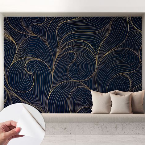 Fotomurale adesivo stickers - per camera da letto - per corridoio - decorazione casa moderna Motivo ondulato 208x146 cm (1/5)