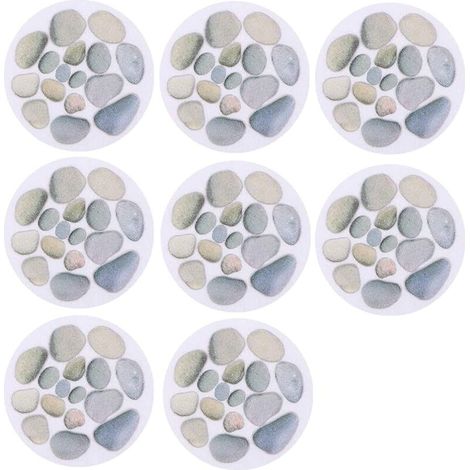 Lot de 8 autocollants antidérapants imperméables pour baignoire, douche, escaliers – DELKEVIC