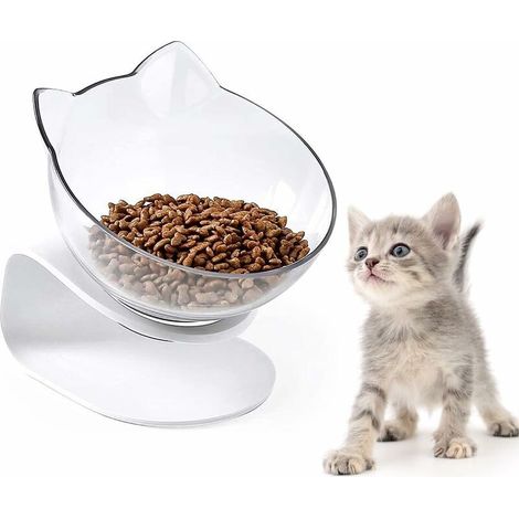 Gamelle pour chat - Base antidérapante - Double gamelle pour chien et chat - Inclinaison à 15° (1/5)