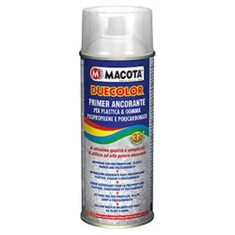 MACOTA Duecolor Primer Ancorante per Plastica e Gomma 400ml Vernice Spray Tuning
