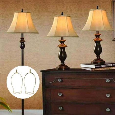 Support D'abat-jour, Kit de Harpe de Lampe adapté à la Fois à la Tige de Lampe Standard et à la Base de Lumière E26 UNO Fitter Adaptateur (1/4)