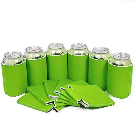 Housses isothermes pliables en vrac pour boissons gazeuses, manchons de sublimation personnalisés à faire soi-même pour mariages et enterrements de vie de jeune fille (vert)