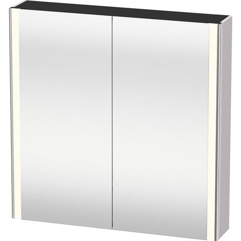 Armoire miroir Duravit XSQUAREavec éclairage 800x800x156mm satin blanc lilas
