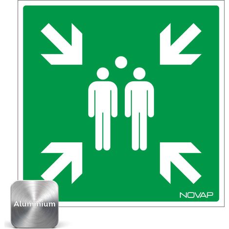 Panneau point de rassemblement - Alu 200x200mm - 4010533 (1/2)