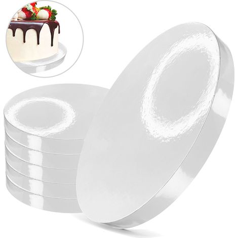 Base per torta bianca 25 cm 2 cm Set 5 pezzi Cake Drum Round Premium Brand4Cake