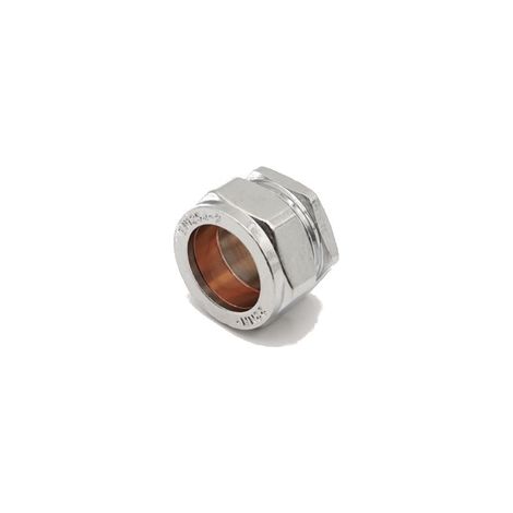 PrimaPlus Chrome Compression Stop End 22mm Brass Fitting (1/2)