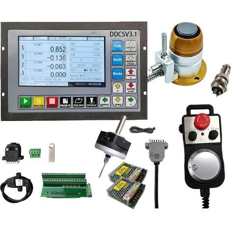 Kit de contrôleur CNC Hors Ligne indépendant à 3 Axes et 4, Code G, Outil fraisage axe Z for fraiseuse Graver(4AXIS-kit 2) (1/5)