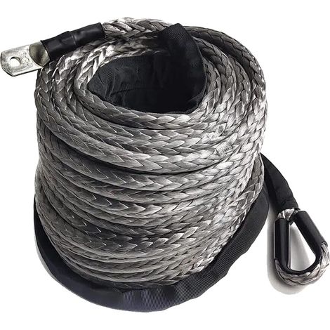 Câble de treuil, tresse à 12 brins, résistance à la rupture de 10,5T, GRIS (1/2)