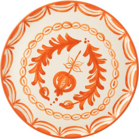 Assiette de Présentation en Céramique "Granada" 34cm Orange (1/2)
