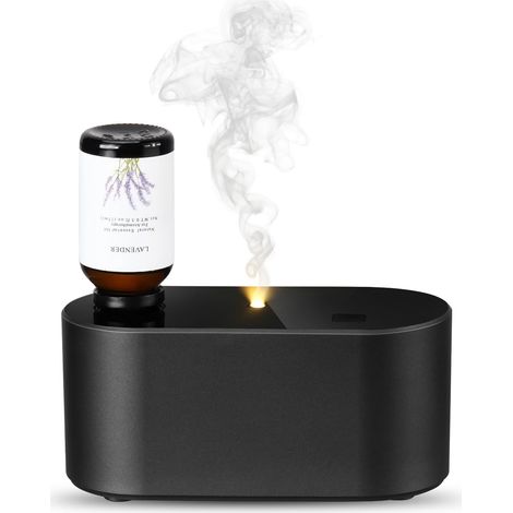 Diffuseur d'huiles essentielles sans eau, diffuseur d'aromathérapie, mini portable, avec 3modes de pulvérisation, démarrage par cycle-Noir doré (1/5)