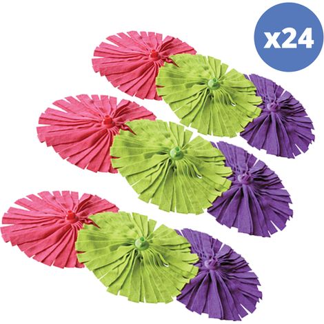Pack de 24 tiras de fregona de microfibra MSV