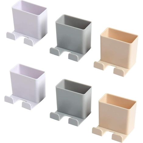 Lot de 6 supports muraux adhésifs réutilisables pour télécommandes et autres supports multimédias. Boîte de rangement universelle pour appareils photo. (1/5)