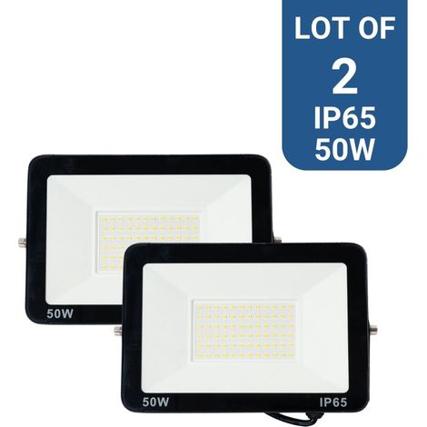 Pack De 2 Proyectores LED Exterior 50W - 95lm/W - IP65 -