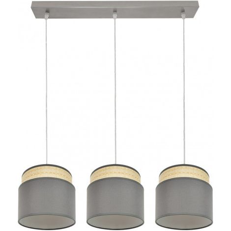 Regleta Kandy 3xe27 Natural/gris Regx68x19 Cm (1/4)