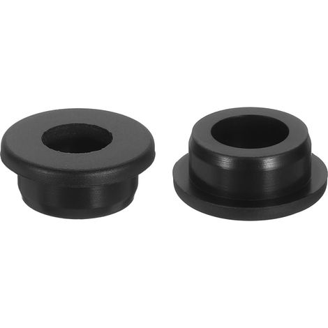 2Pcs Passe-fils En Caoutchouc 26mm Trou De Perçage, 17mm ID Trou Passe-fils Chapeau Noir En Silicone Pour Câblage, Automobile (1/5)