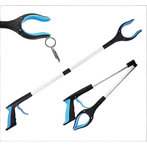Pince de ramassage d'objets pliable (1 unité) permettant de ramasser les déchets et les objets sans se pencher poignée magnétique pour les personnes âgées handicapées. (1/5)