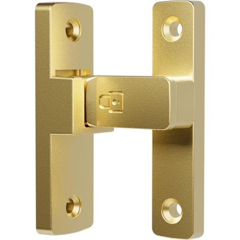 Robuster Klappriegel 90/180 Grad für Schiebe-/Drehtüren, Tor, Scheune, Garage, Garten, Zaun, Schuppen, Fenster, Schrank (Gold, 90 Grad) (1/5)