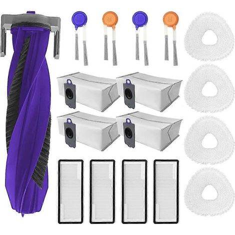 17 pièces : brosse rotative, brosse latérale, lingette, filtre et sac à poussière pour aspirateur robot Narwal Freo Z10 Ultra/Freo Z10. (1/5)